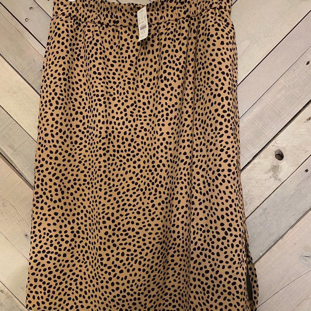 JCrew long skirt with slit & pockets.